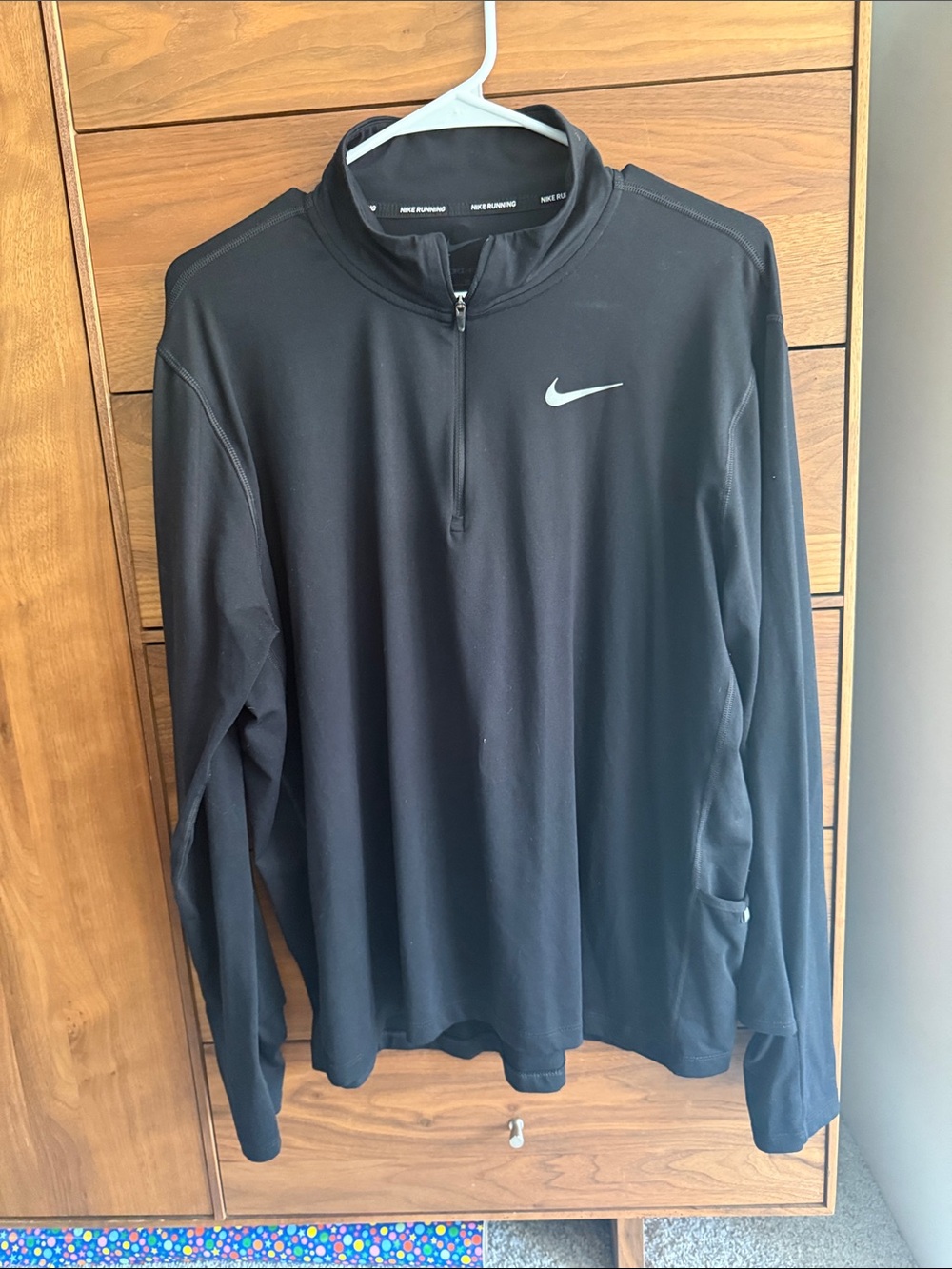 Nike Black Long-Sleeve Quarter-Zip Performance Pullover